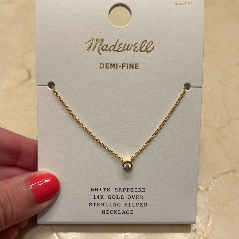 MW Demi-Fine Bezel Set Choker Necklace NWT